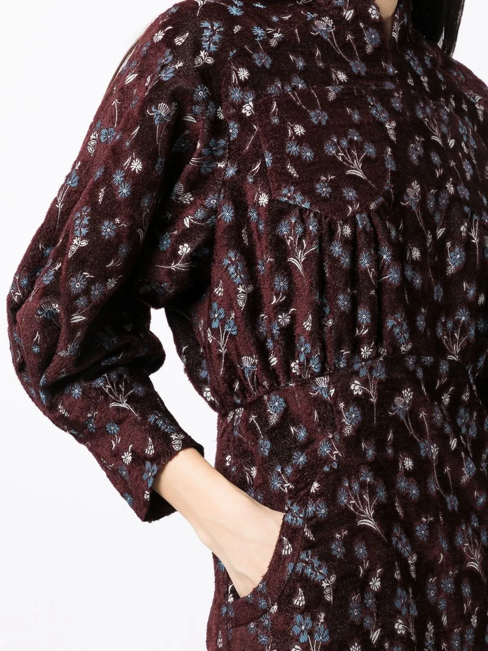 Mame Kurogouchi floral-print puff-sleeve Dress - Farfetch