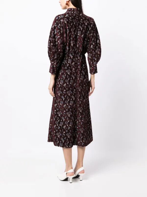 Mame Kurogouchi floral-print puff-sleeve Dress - Farfetch