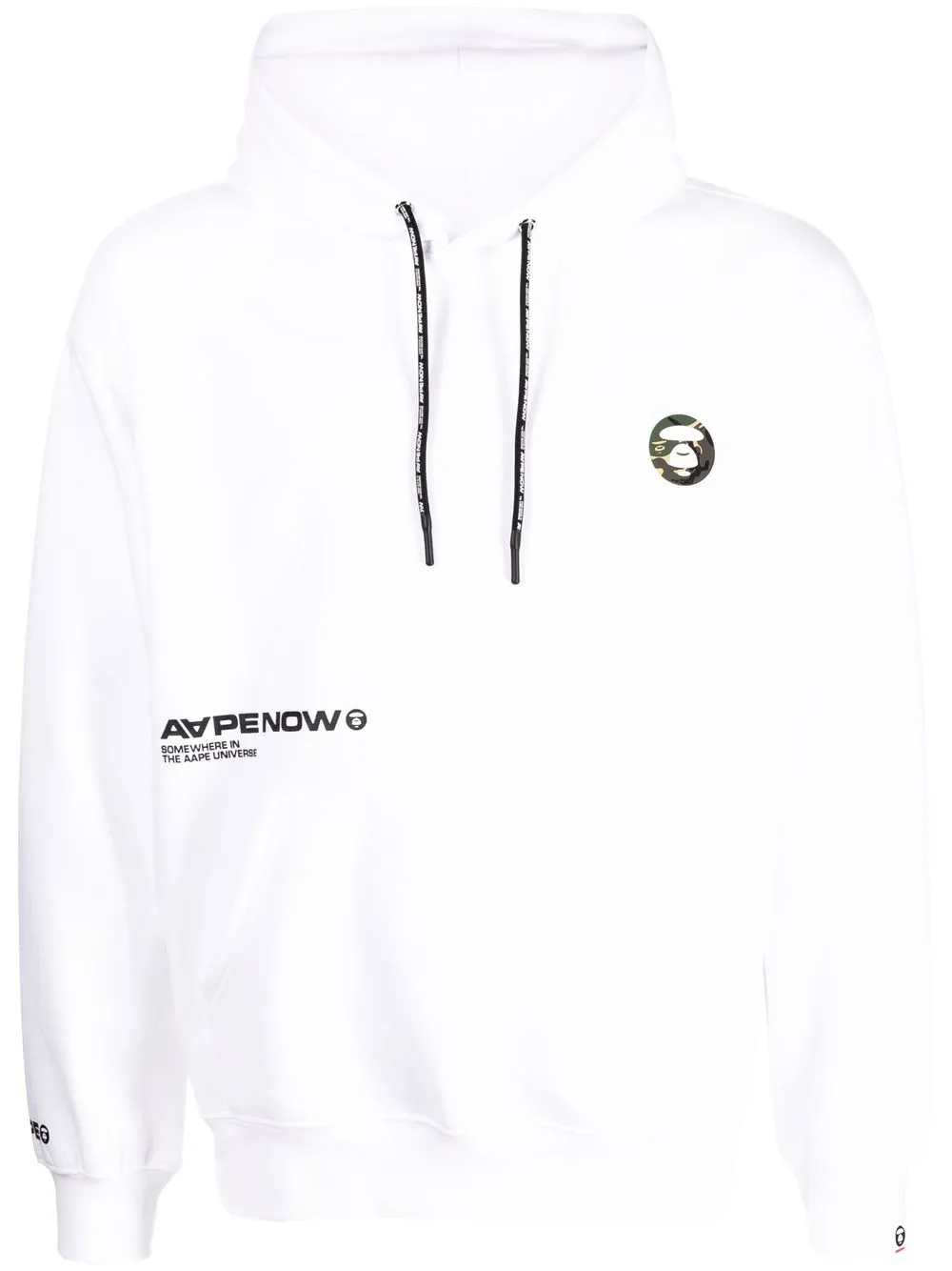 

AAPE BY *A BATHING APE® hoodie con parche del logo - Blanco