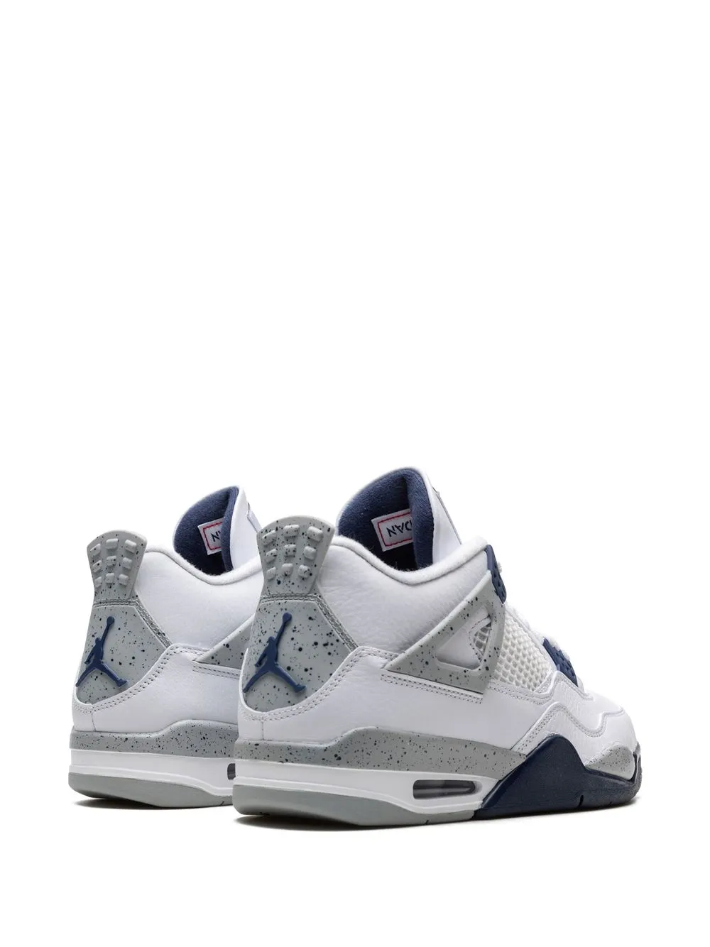 Shop Jordan Air  4 "midnight Navy" Sneakers In White