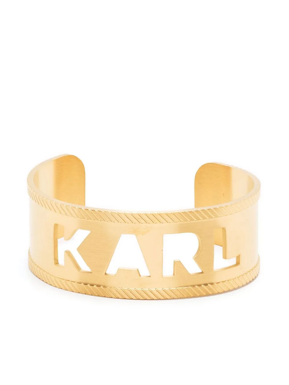 

Karl Lagerfeld K/Karl cut-out logo bangle - Gold