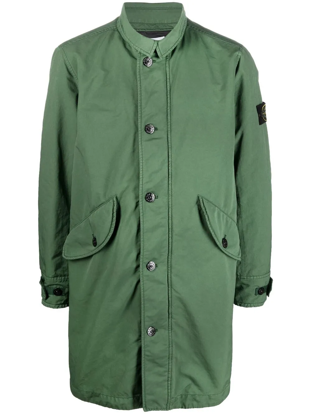 

Stone Island abrigo con parche del logo - Verde