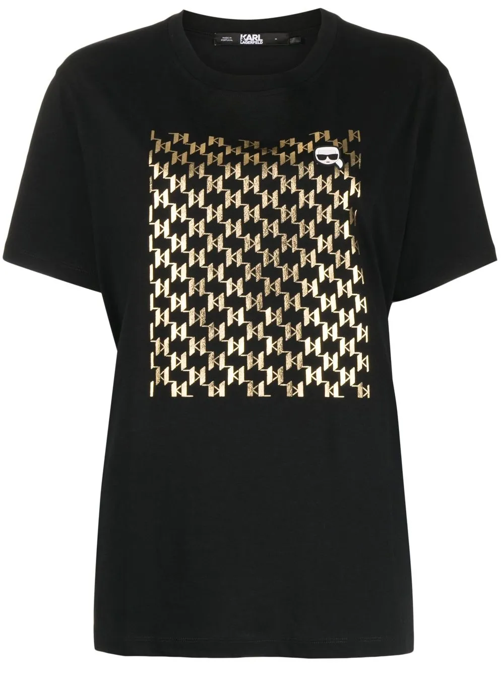 

Karl Lagerfeld Ikonik square monogram T-shirt - Black