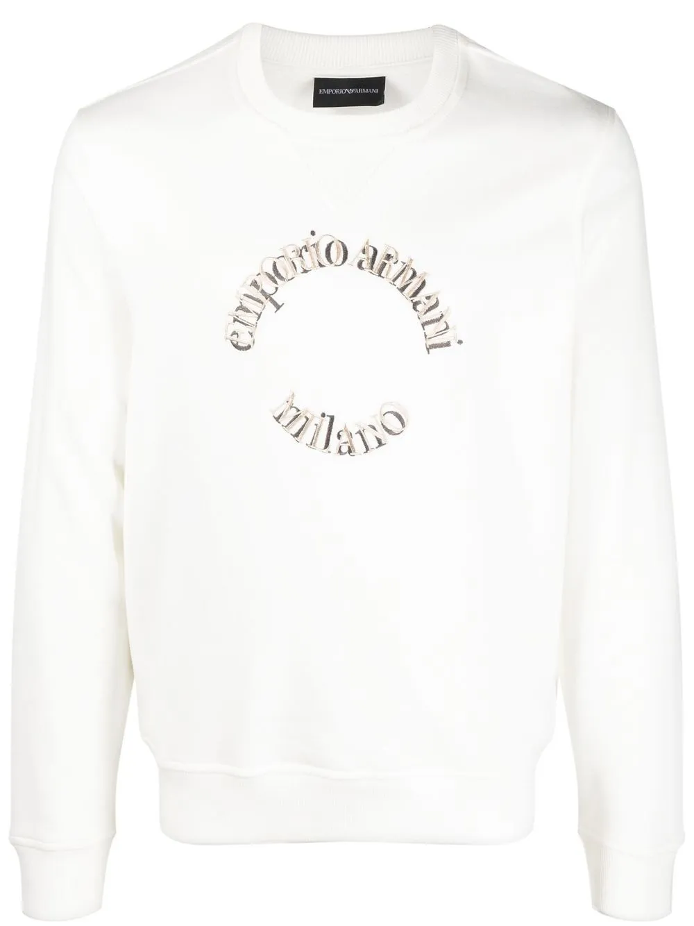 

Emporio Armani logo-print crew neck sweatshirt - White