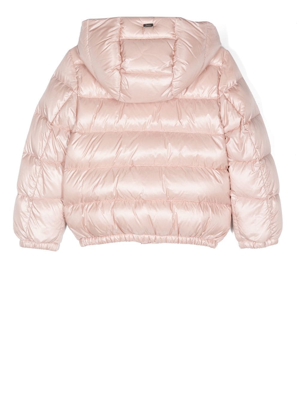 Herno Kids Donsjack met logoplakkaat - Roze