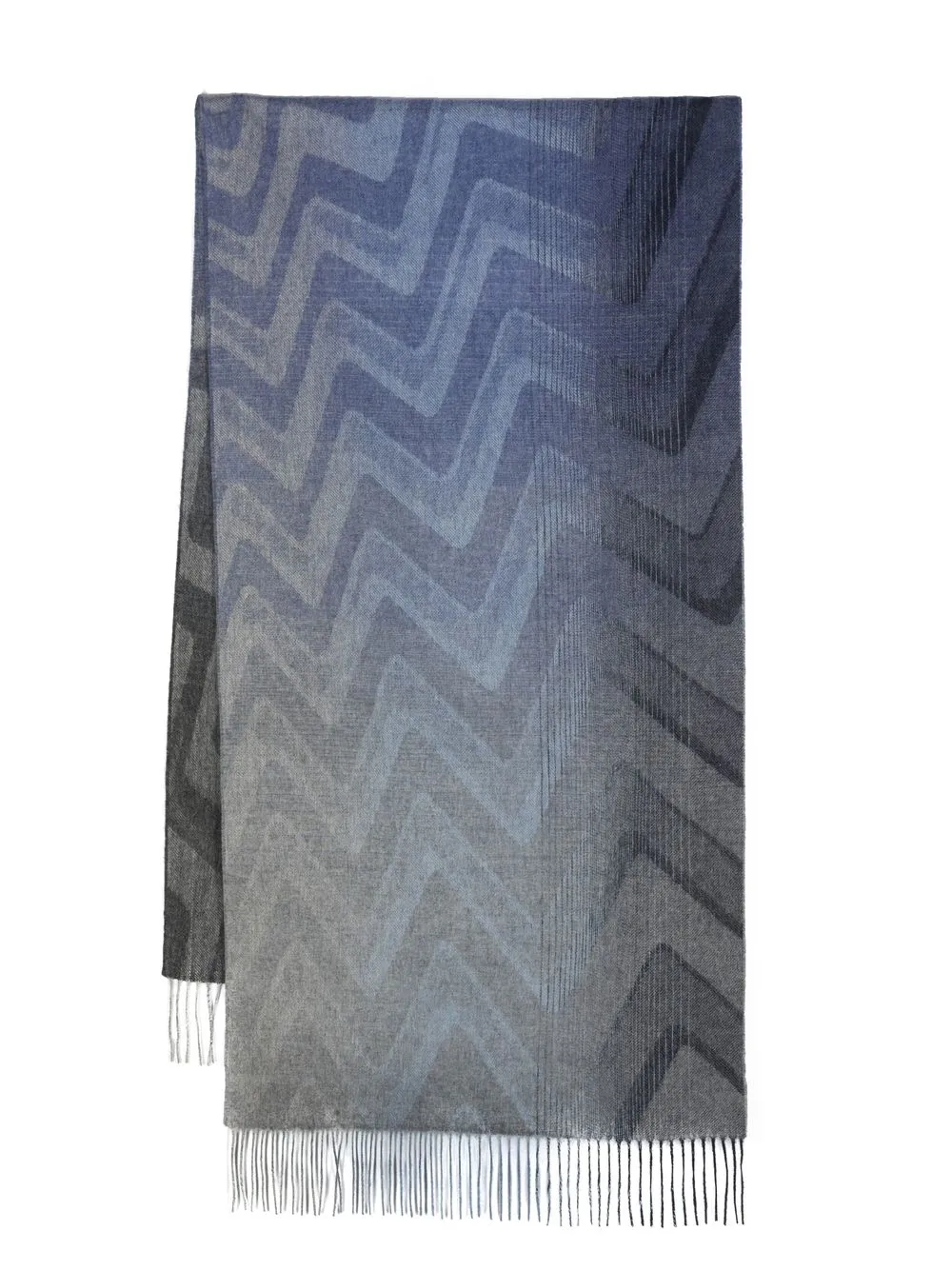 

PS Paul Smith mascada con estampado en zigzag - Azul