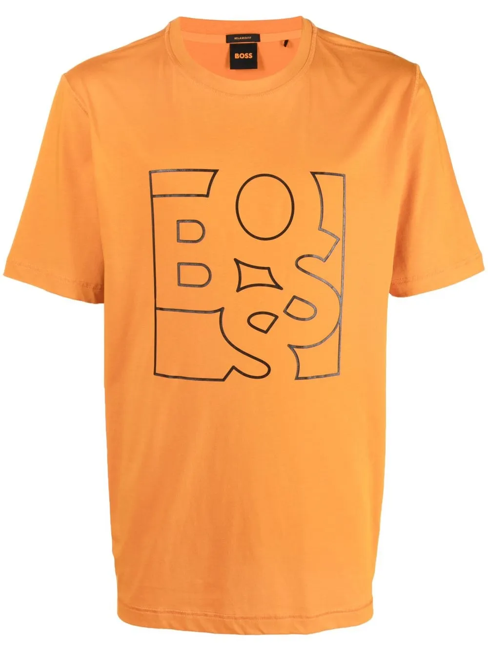 

BOSS playera manga corta con logo estampado - Naranja