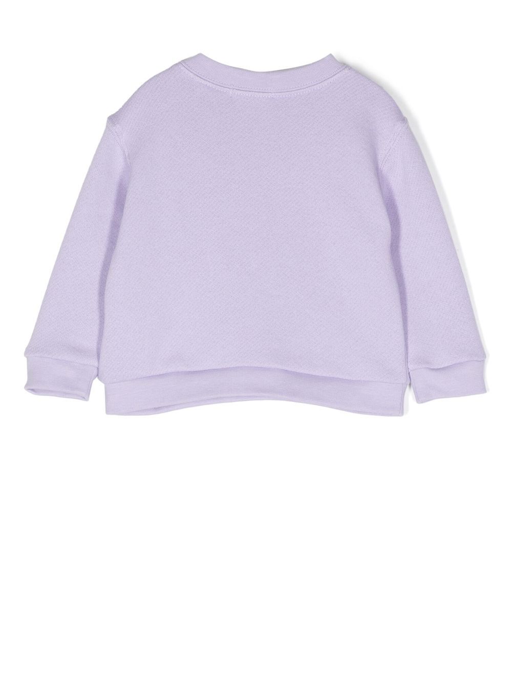 Palm Angels Kids Sweater met logoprint - Paars