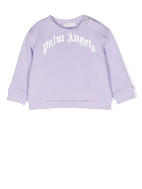 Palm Angels Kids logo-print press-stud sweatshirts