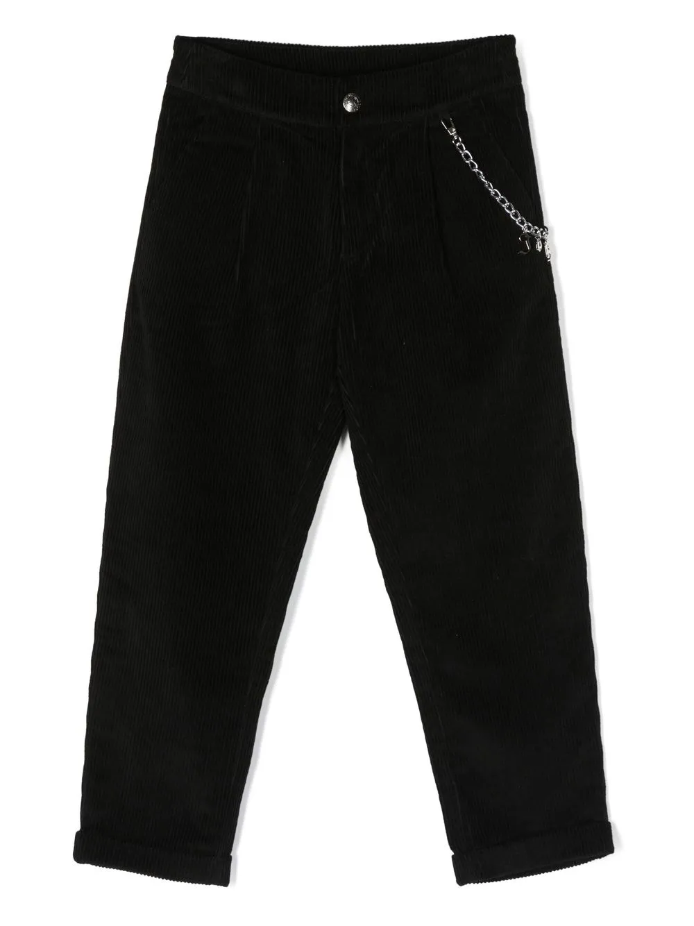 

John Richmond Junior straight-leg corduroy trousers - Black