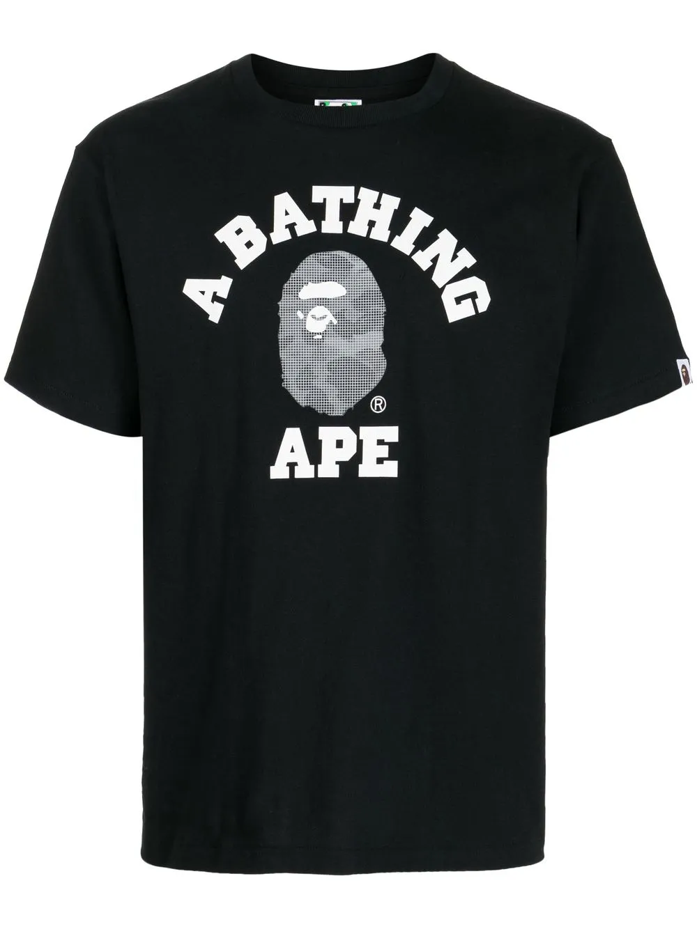 

A BATHING APE® playera con logo estampado - Negro