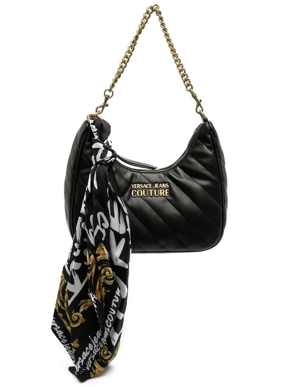 

Versace Jeans Couture logo-lettering quilted bag - Black