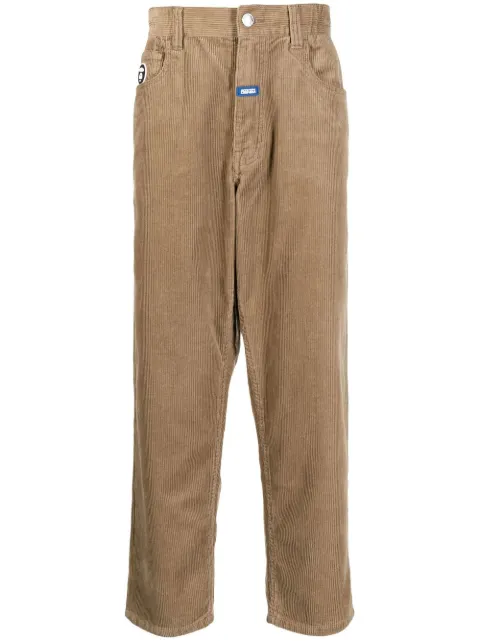AAPE BY *A BATHING APE® straight-leg cotton trousers
