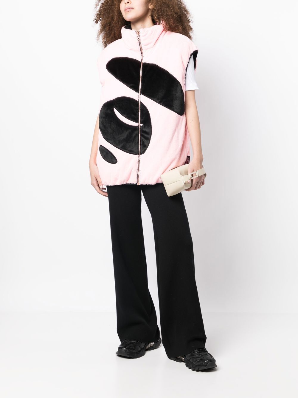 AAPE BY *A BATHING APE® Gilet met abstracte print - Roze