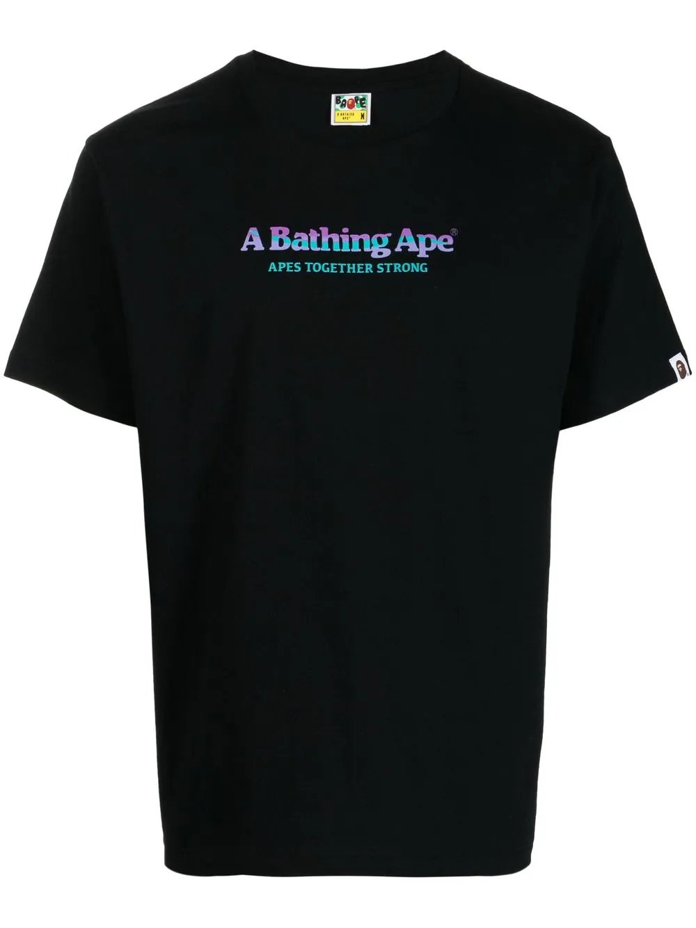 

A BATHING APE® playera con eslogan estampado - Negro