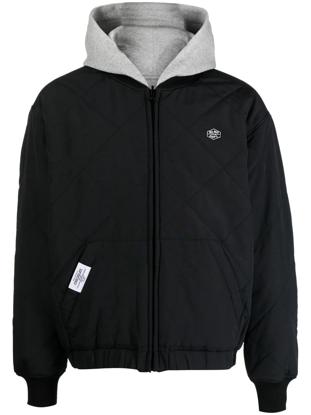 

CHOCOOLATE quilted logo-patch bomber-jacket - Black