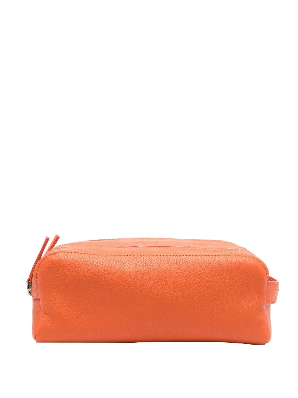 

Orciani grained-leather double-zip washbag - Orange