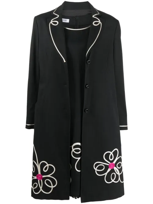 Ensemble robe-manteau à fleurs (années 2000) - Moschino Pre-Owned - Modalova