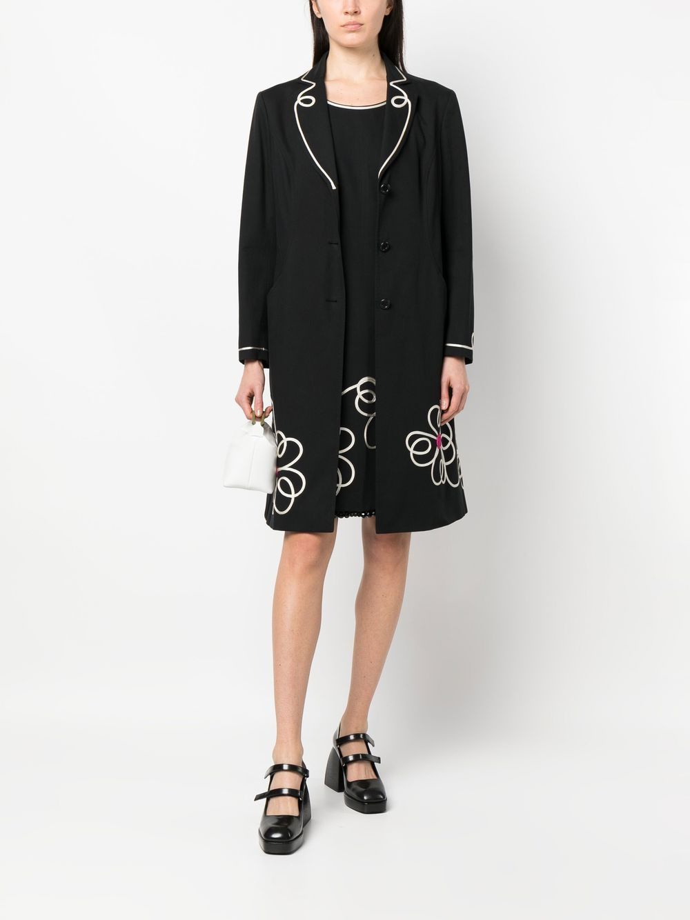 Moschino Pre-Owned 2000's jurk en jas met bloemenprint - Zwart