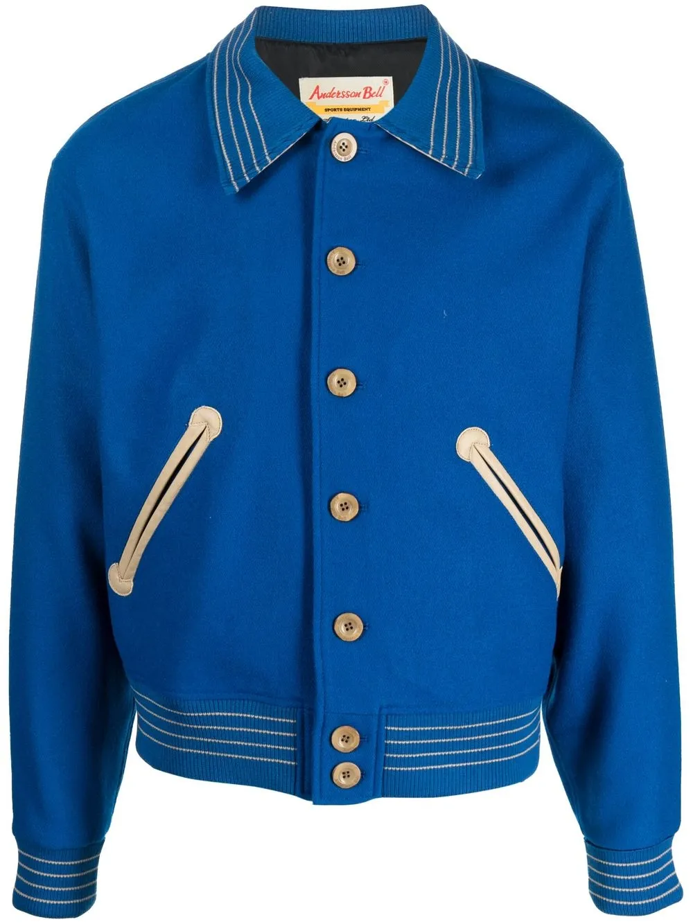 

Andersson Bell chamarra bomber con eslogan estampado - Azul