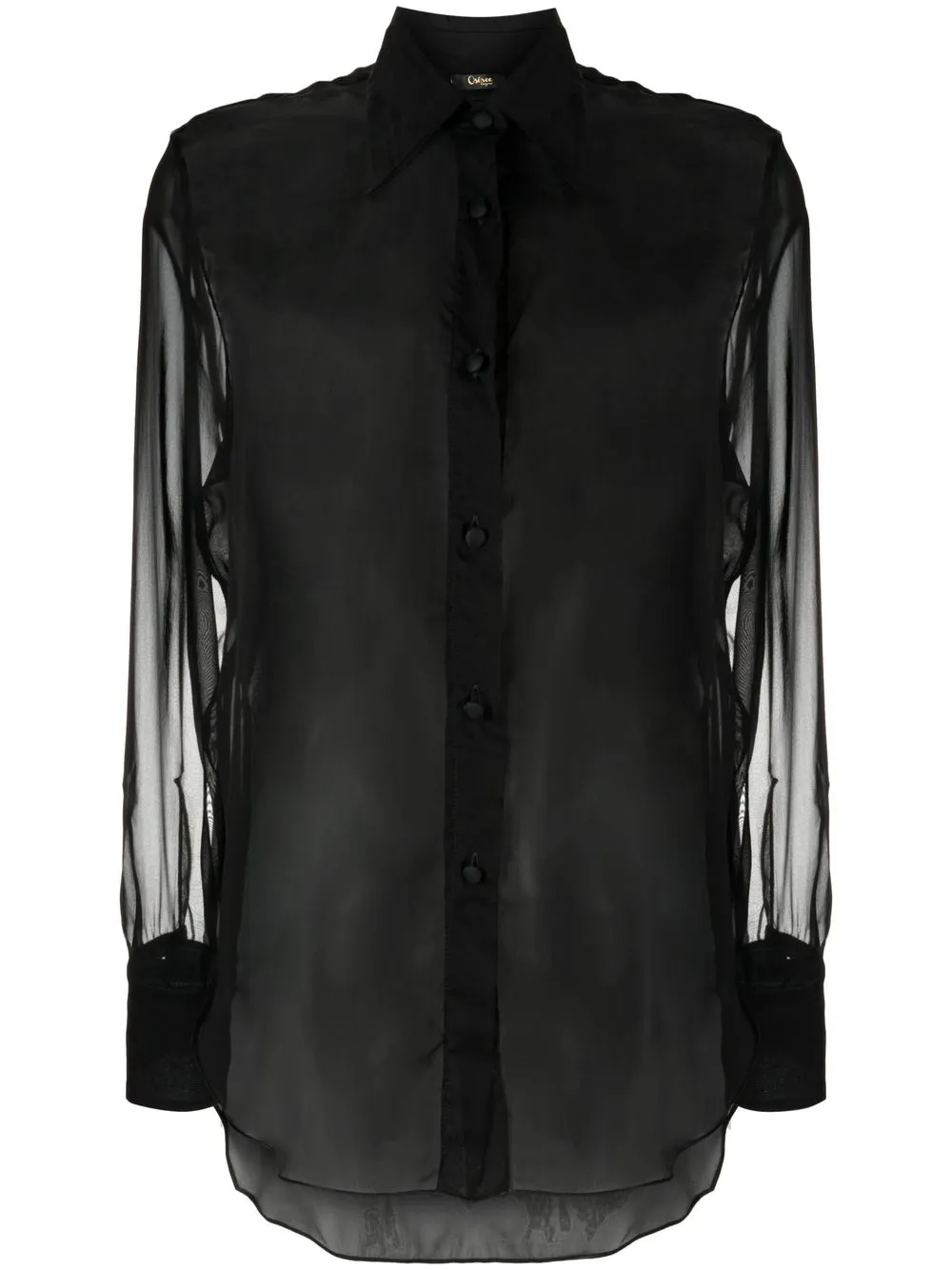 

Oséree camisa transparente manga larga - Negro