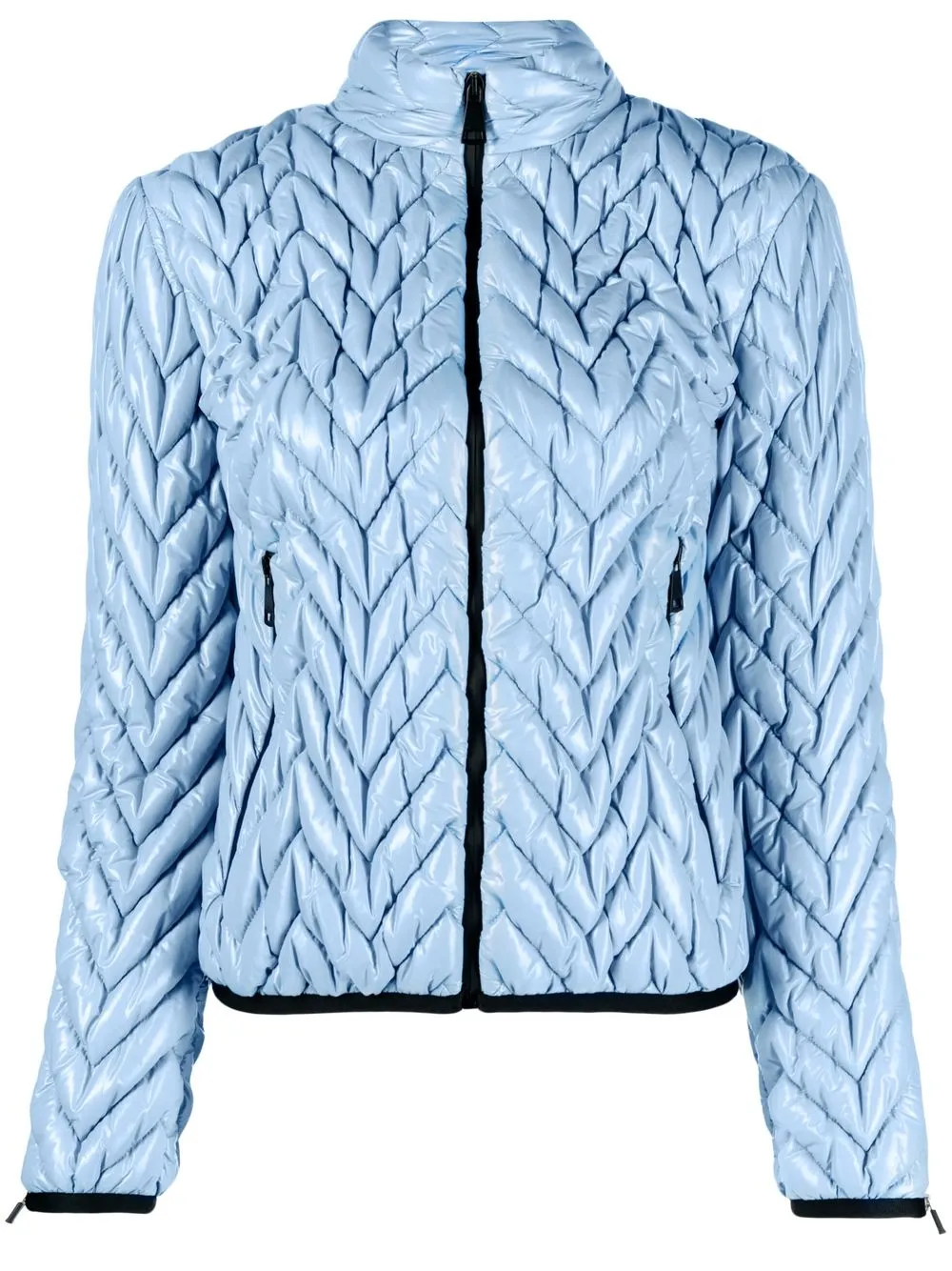 

Khrisjoy mock-neck zipped quilted jacket - Blue