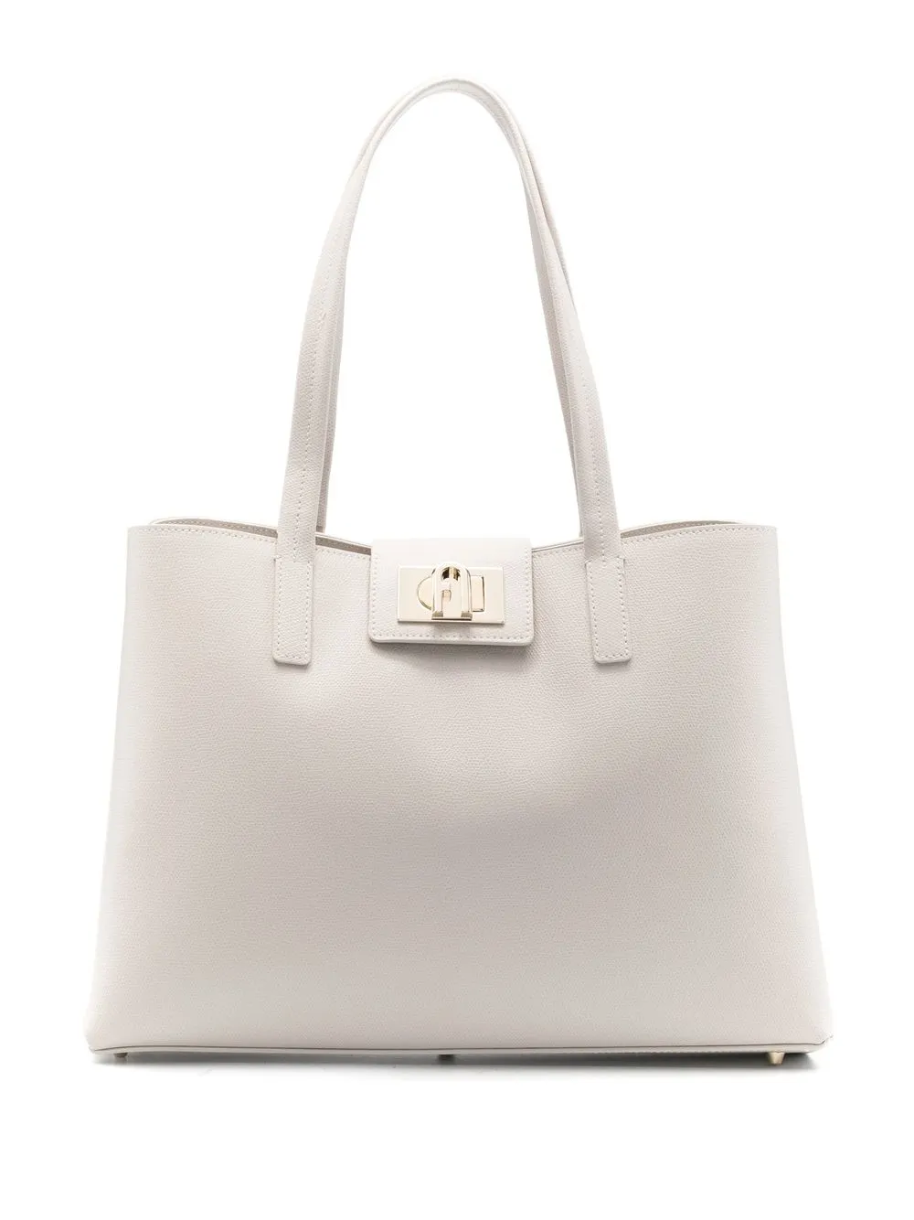 

Furla tote con logo en candado 1927 - Blanco