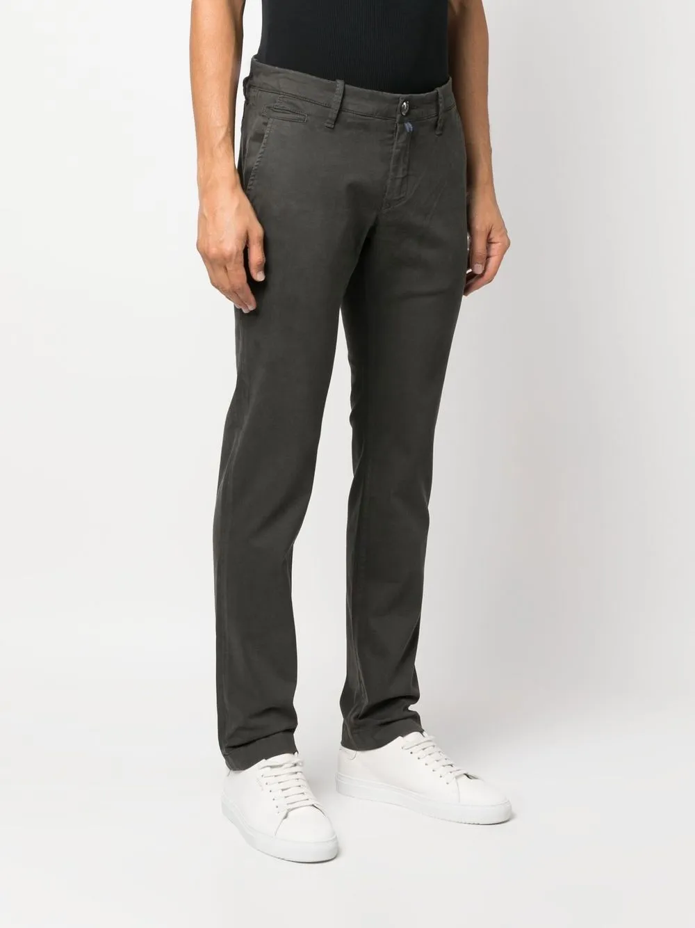 Jacob Cohën Logo-patch Chino Trousers - Farfetch