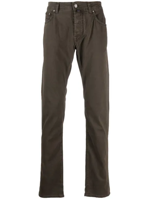 Jacob Cohën logo-patch straight-leg trousers 