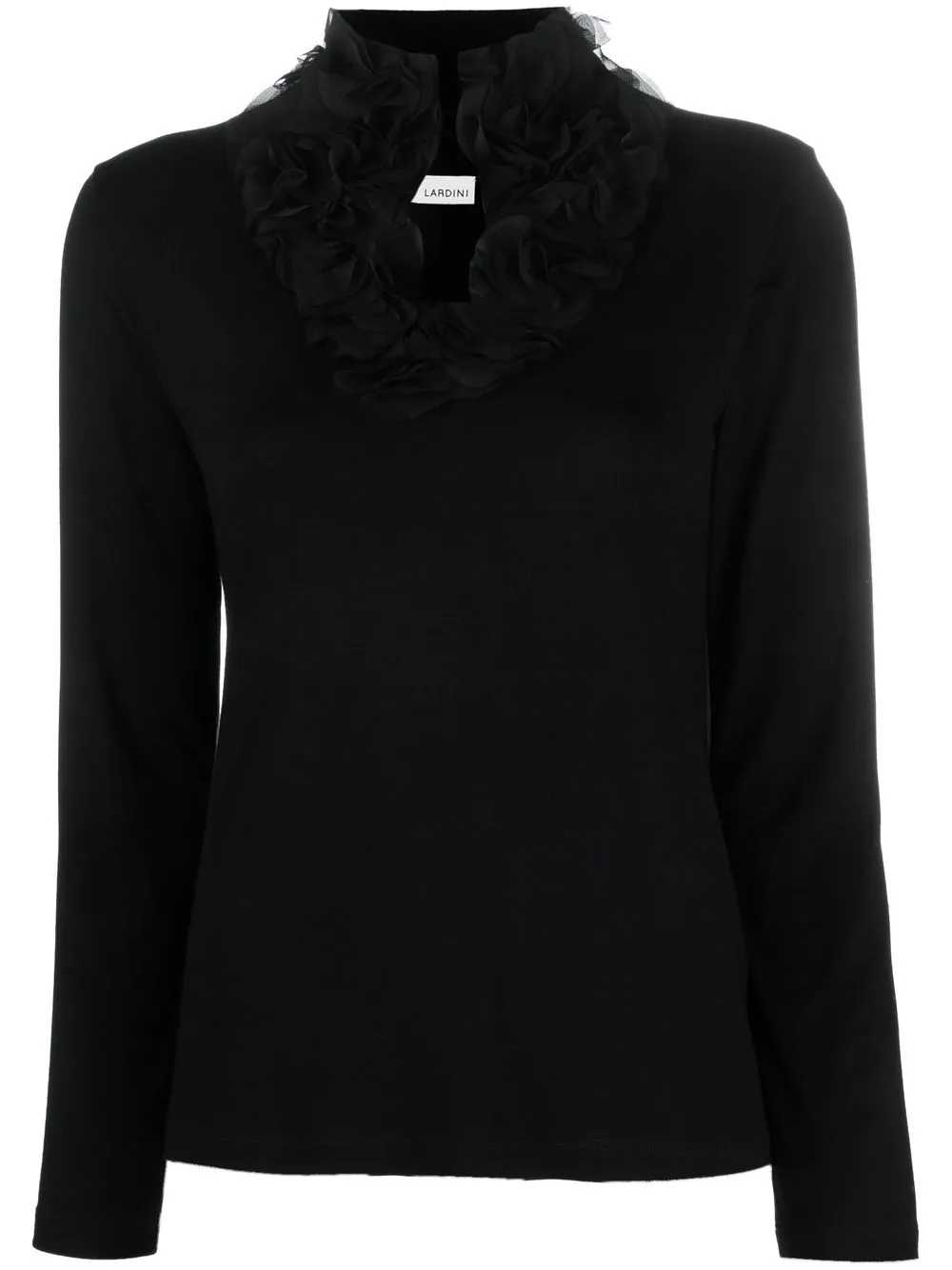 

Lardini ruffle-detail V-neck blouse - Black