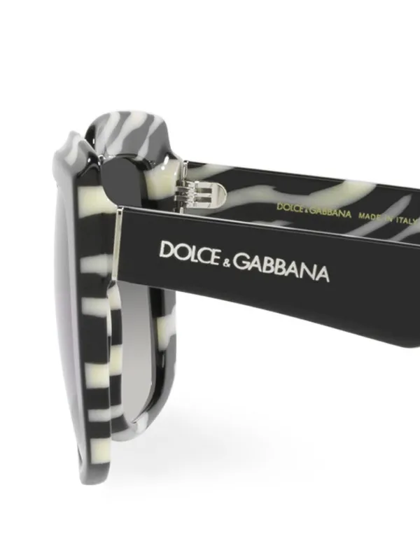 Dolce & Gabbana Eyewear ゼブラプリント サングラス | ブラック
