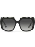 Dolce & Gabbana Eyewear zebra-print detail sunglasses - Black