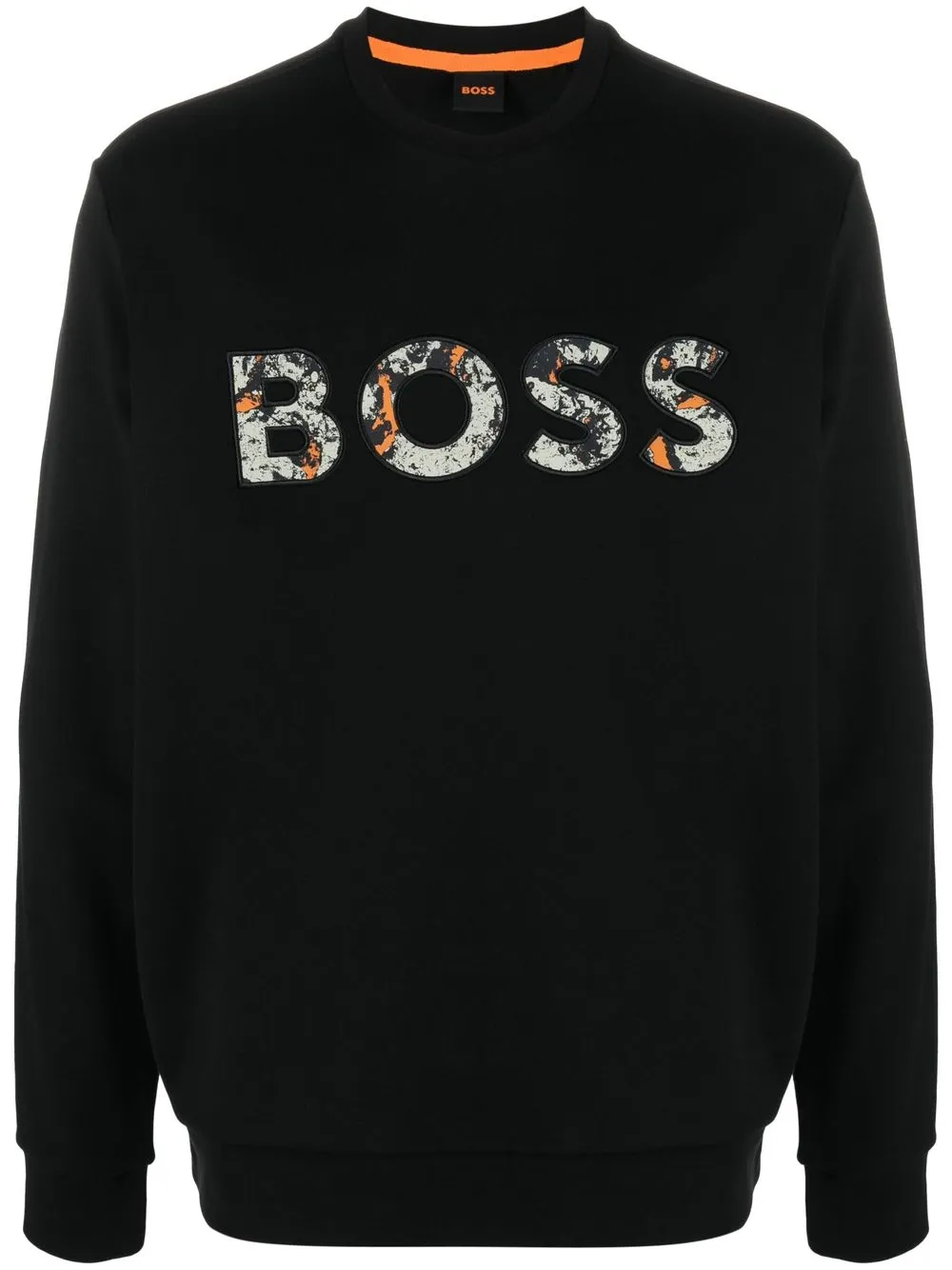 

BOSS sudadera con parche del logo - Negro