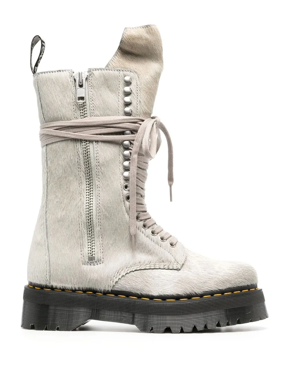 

Rick Owens botas de gamuza con agujetas - Gris