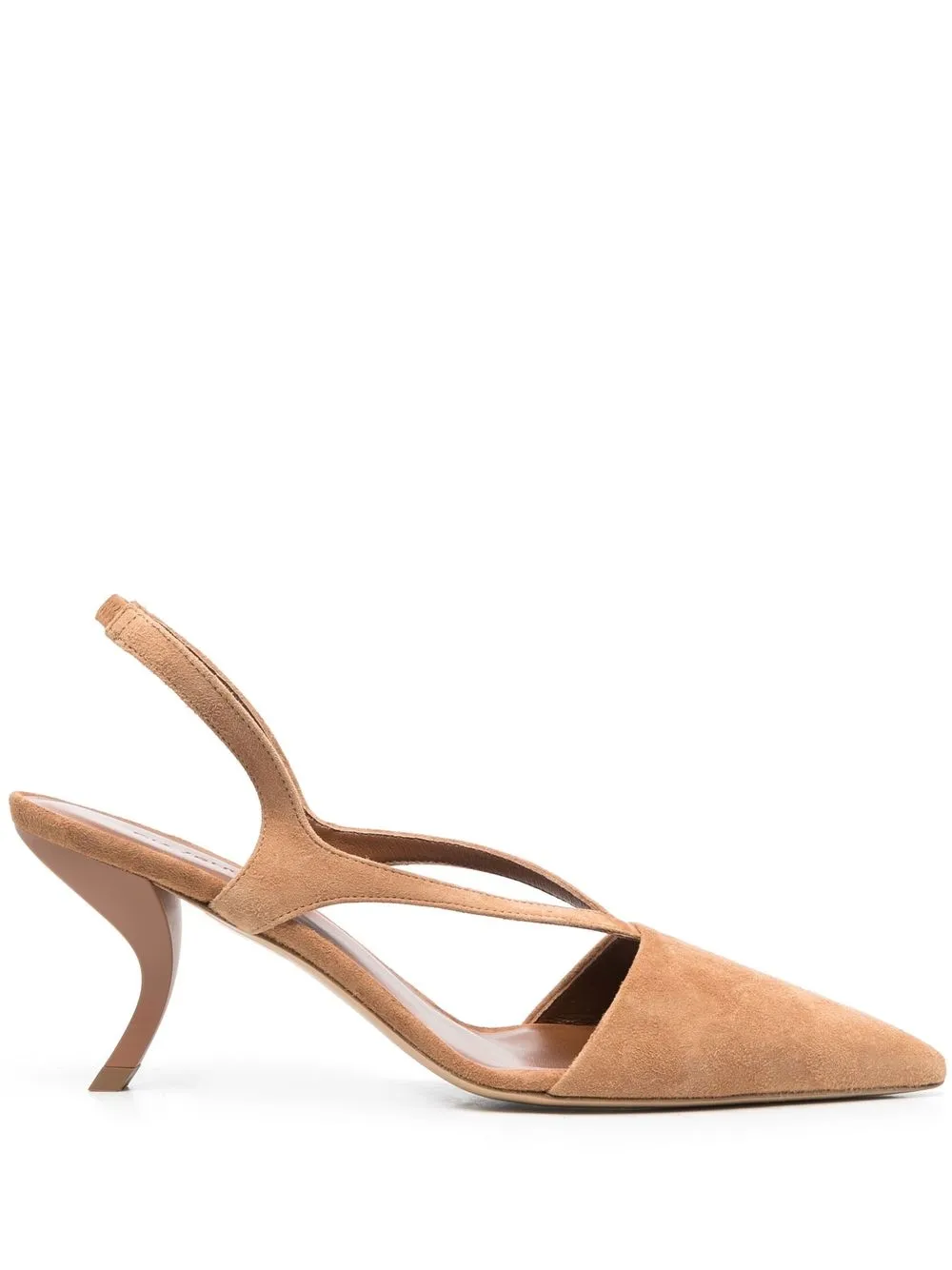 

GIABORGHINI pointed suede slingback pumps - Neutrals