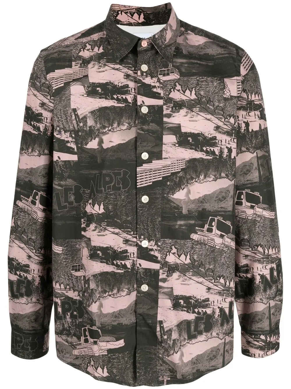 

PS Paul Smith graphic-print long-sleeve shirt - Black