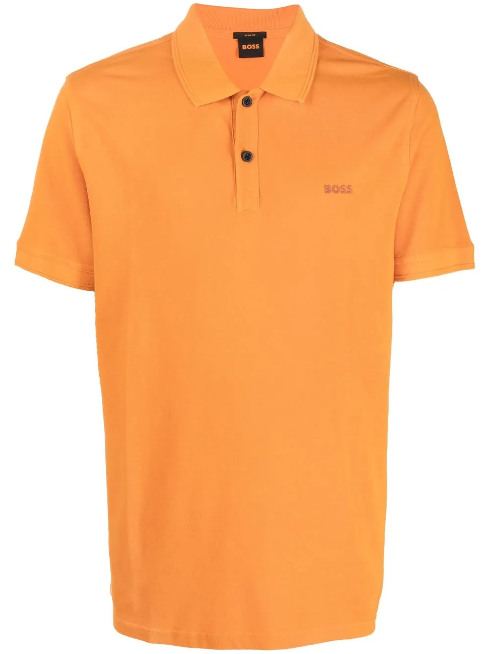 

BOSS logo-embossed cotton polo shirt - Orange