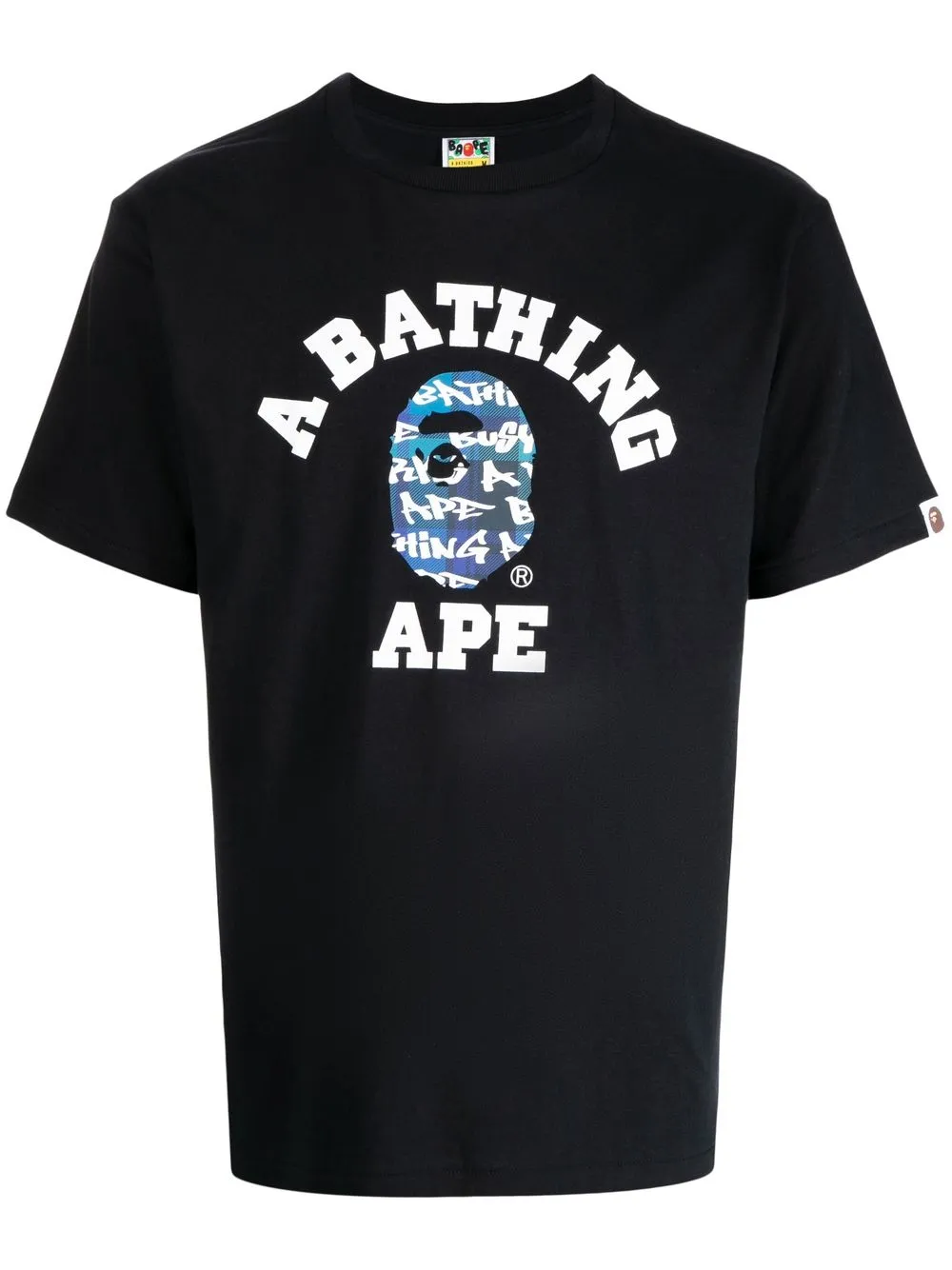 

A BATHING APE® playera con logo estampado - Negro