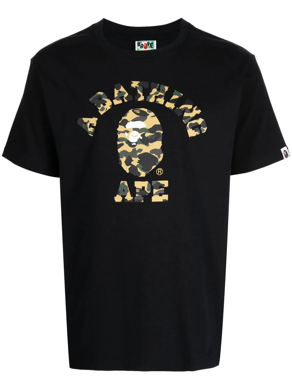 

A BATHING APE® playera con logo estampado - Negro