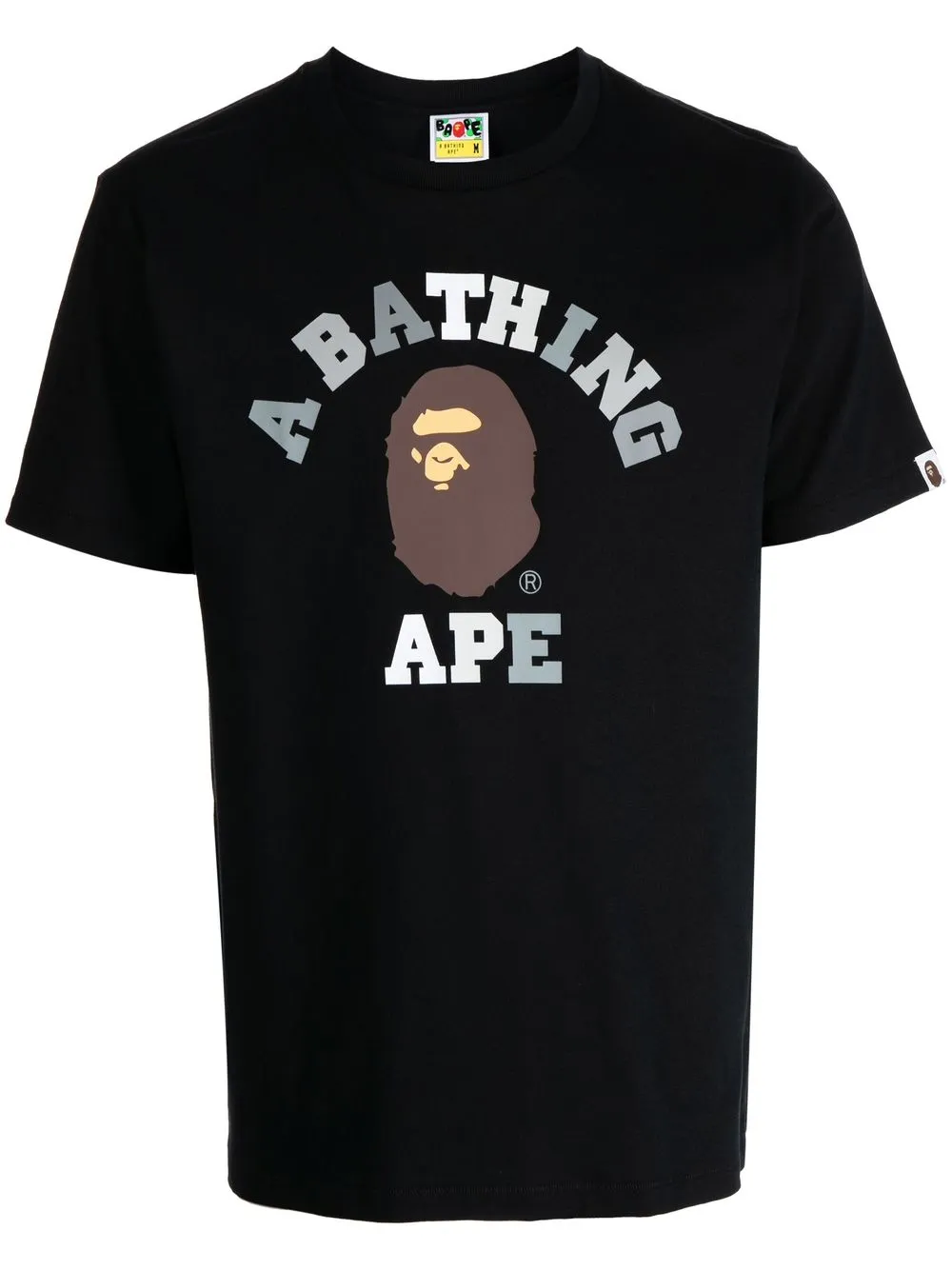 

A BATHING APE® playera con logo estampado - Negro