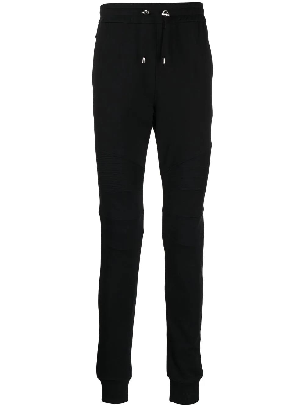 

Balmain logo-print ribbed-panel track pants - Black