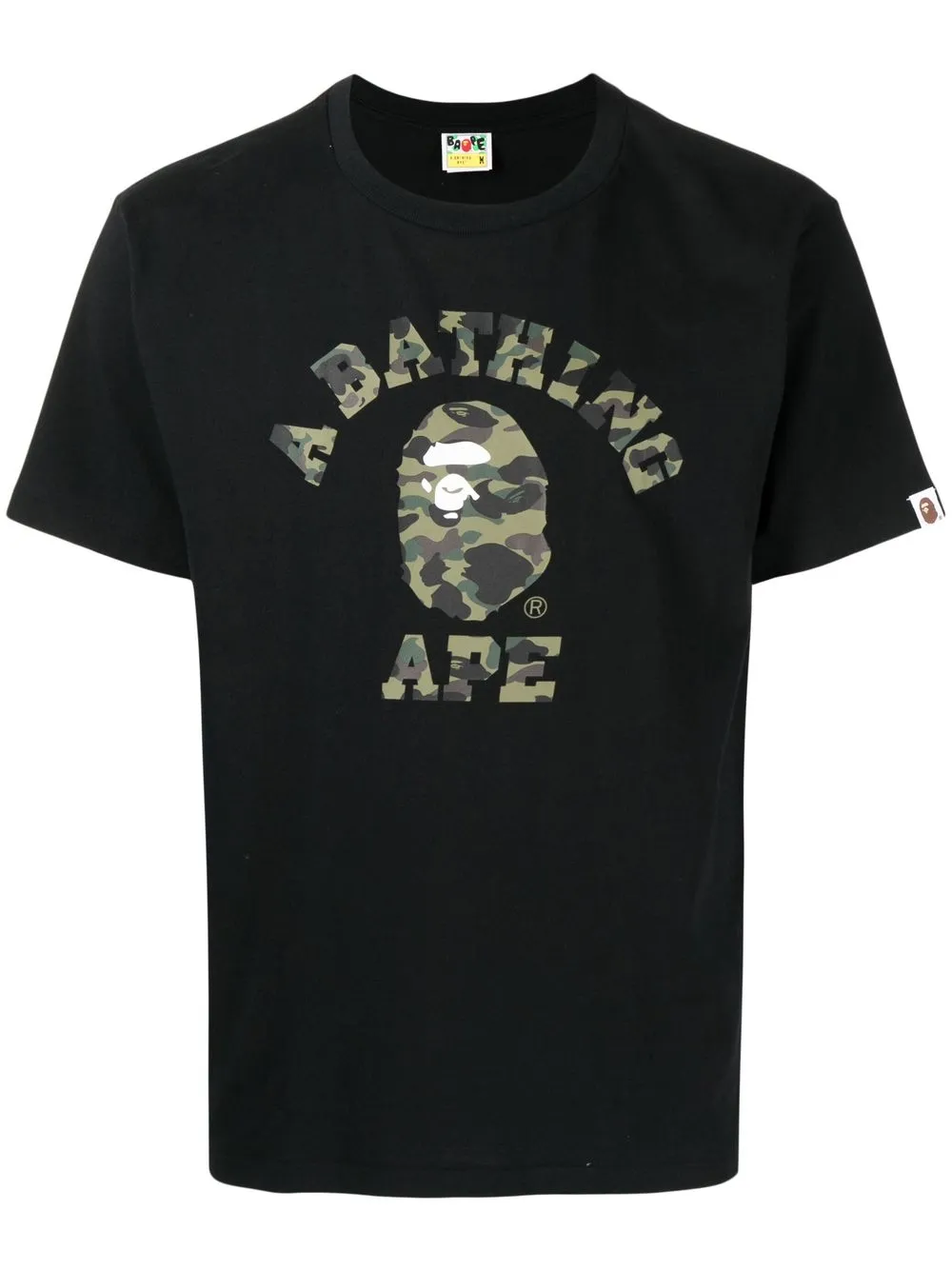 

A BATHING APE® playera con logo estampado - Negro