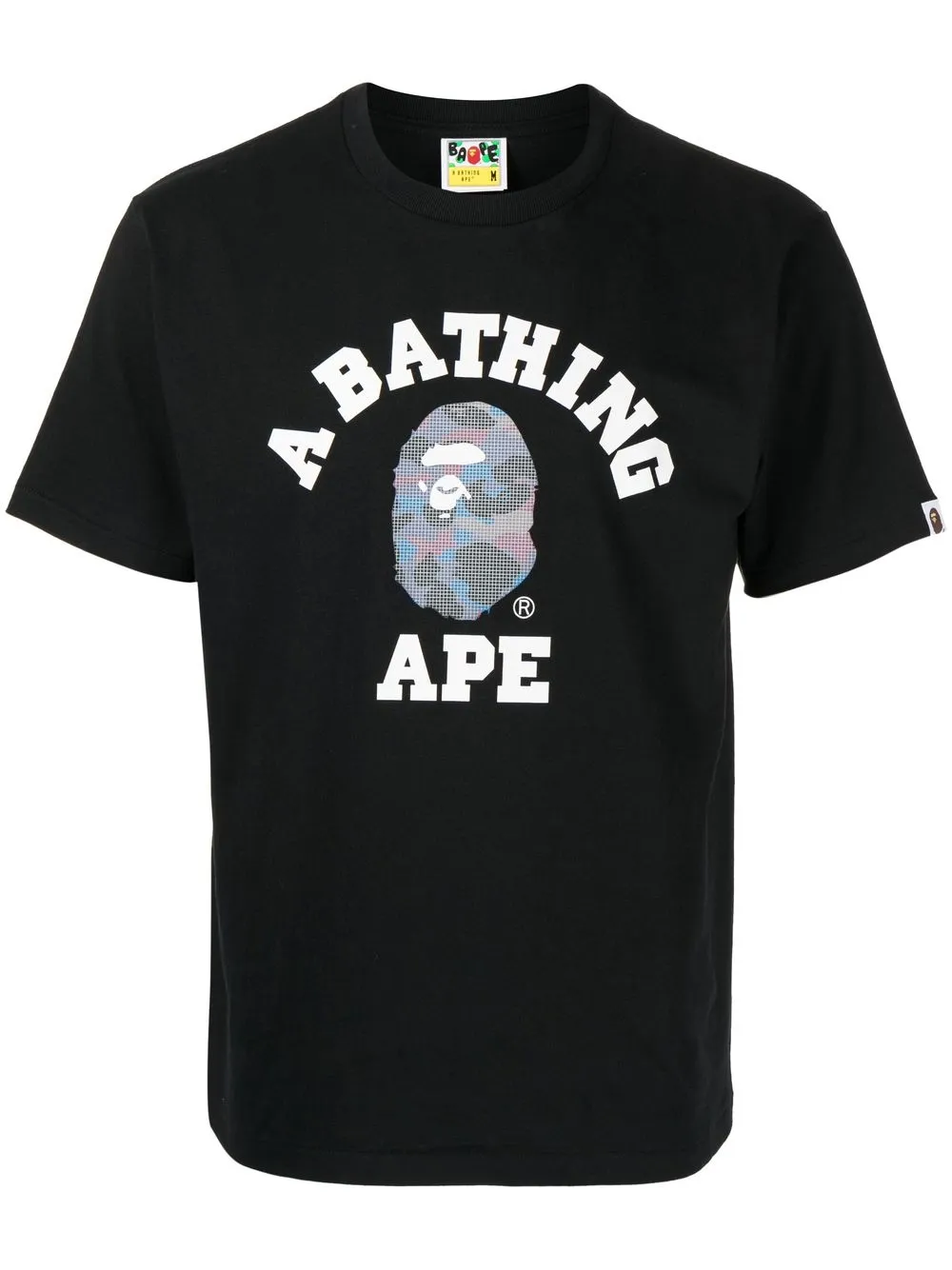 

A BATHING APE® playera con logo estampado - Negro