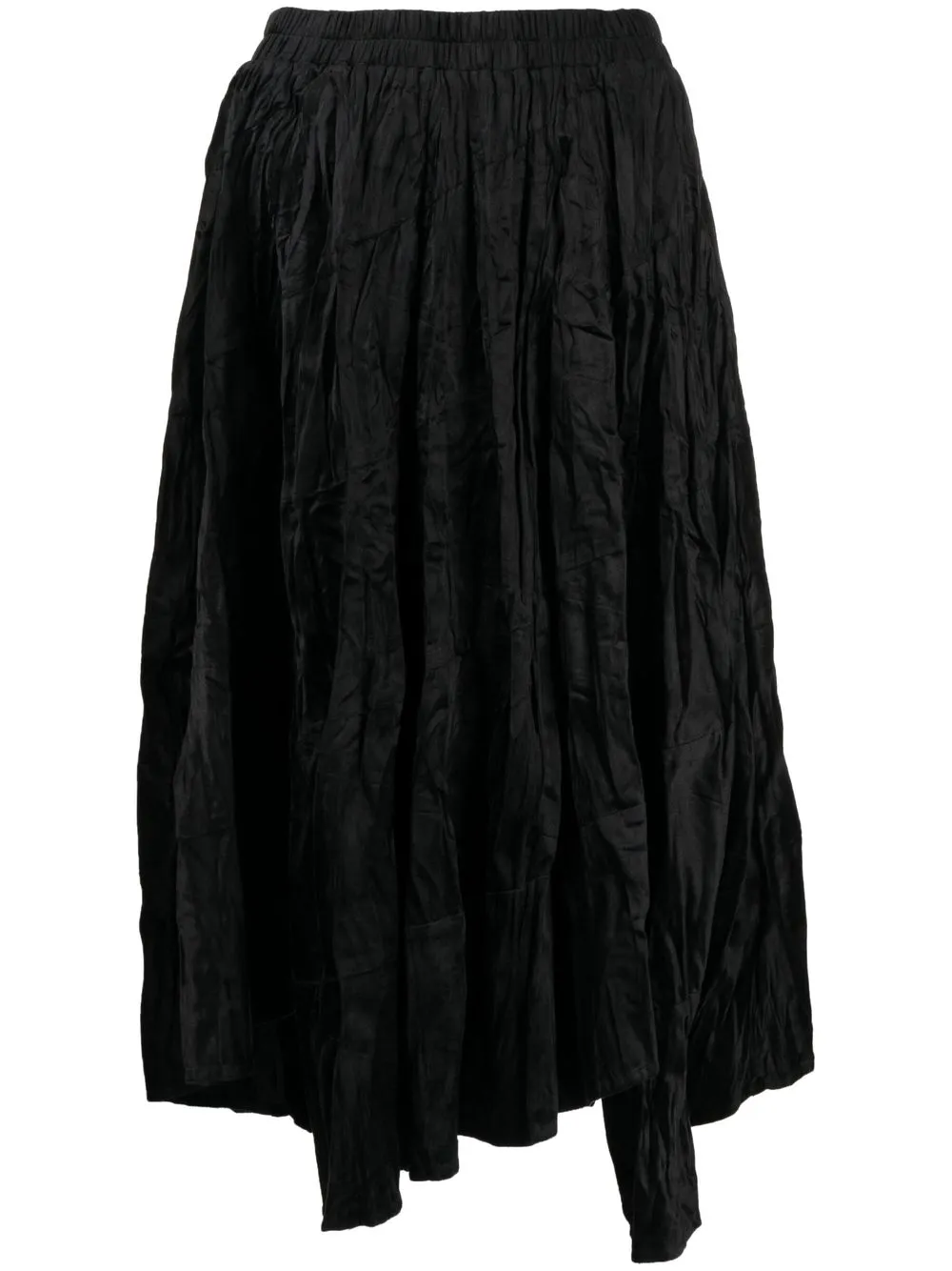 

tout a coup falda midi con efecto arrugado - Negro