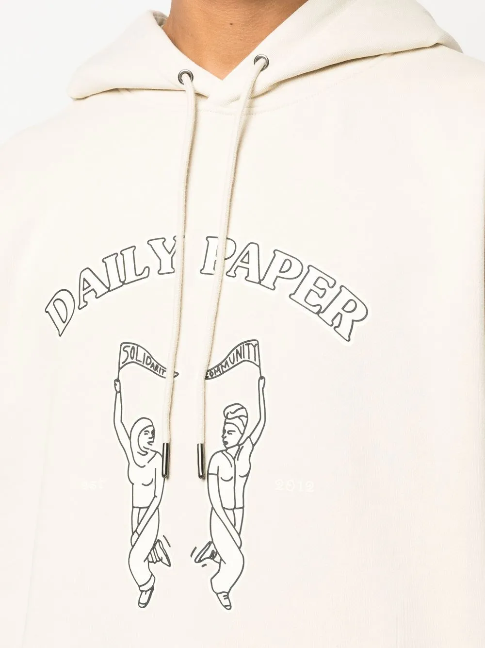 Daily Paper Logo Print Hoodie Farfetch