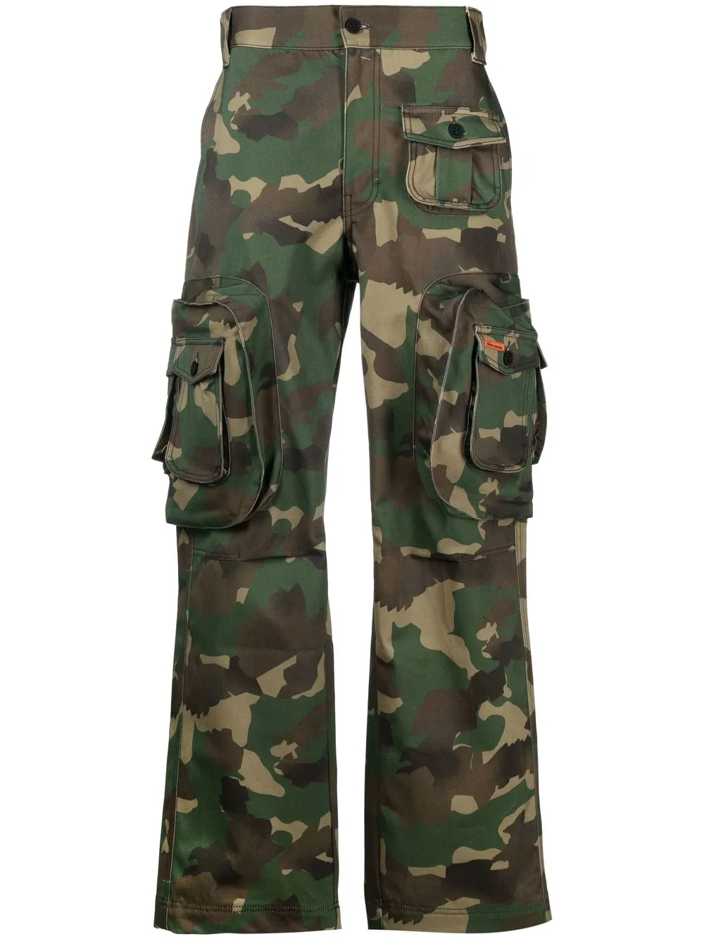 

Heron Preston pantalones anchos con estampado militar - Verde