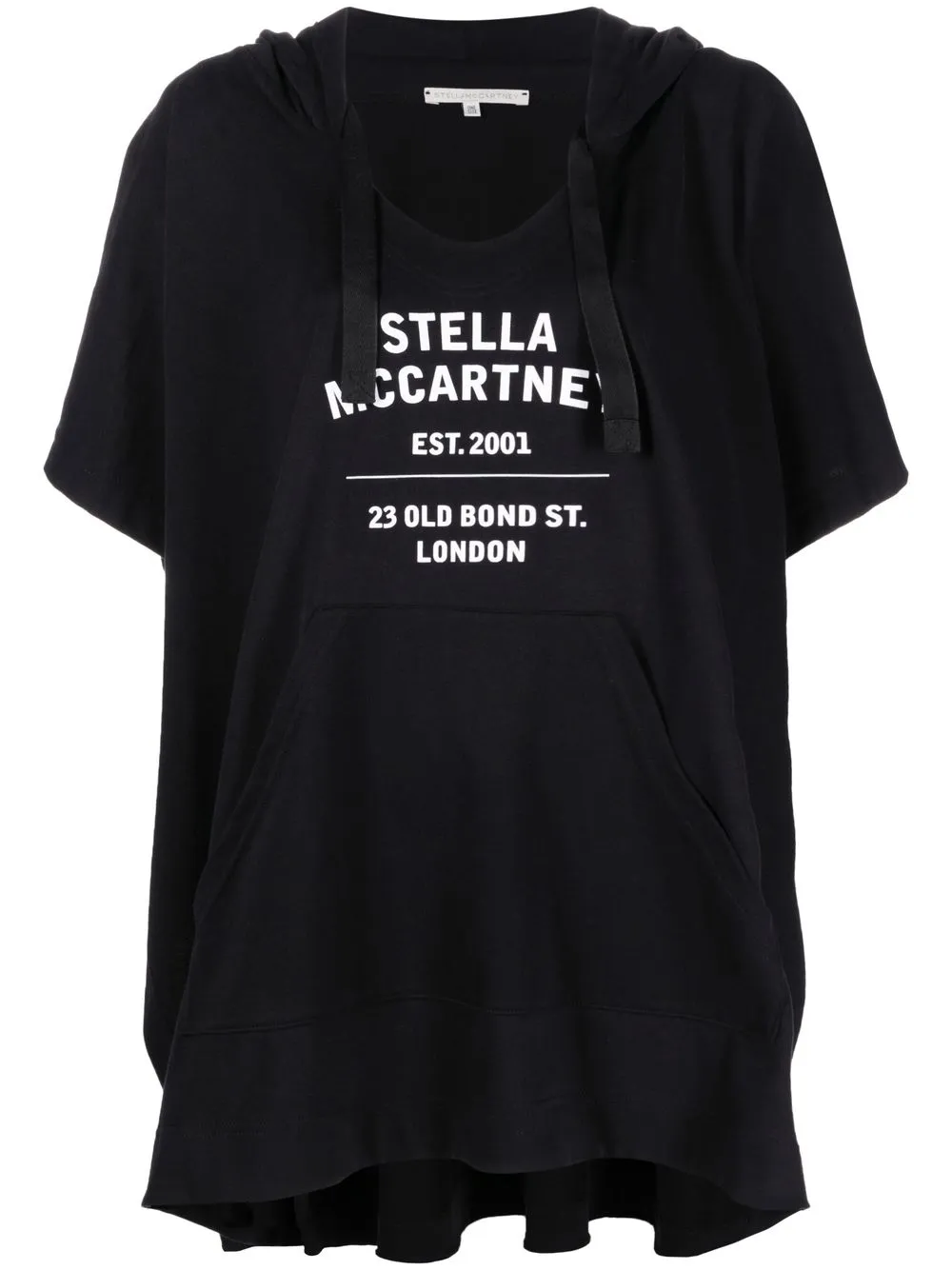 

Stella McCartney logo-print hooded T-shirt - Black