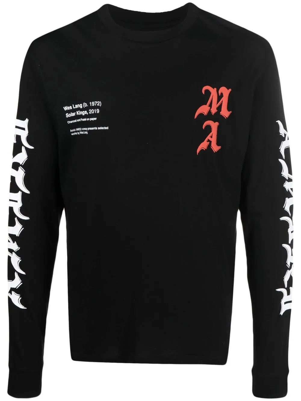 

AMIRI playera con logo estampado - Negro