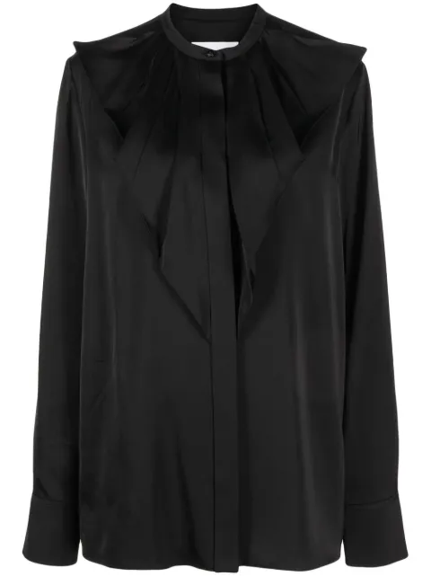 Jil Sander ruffled long-sleeve blouse