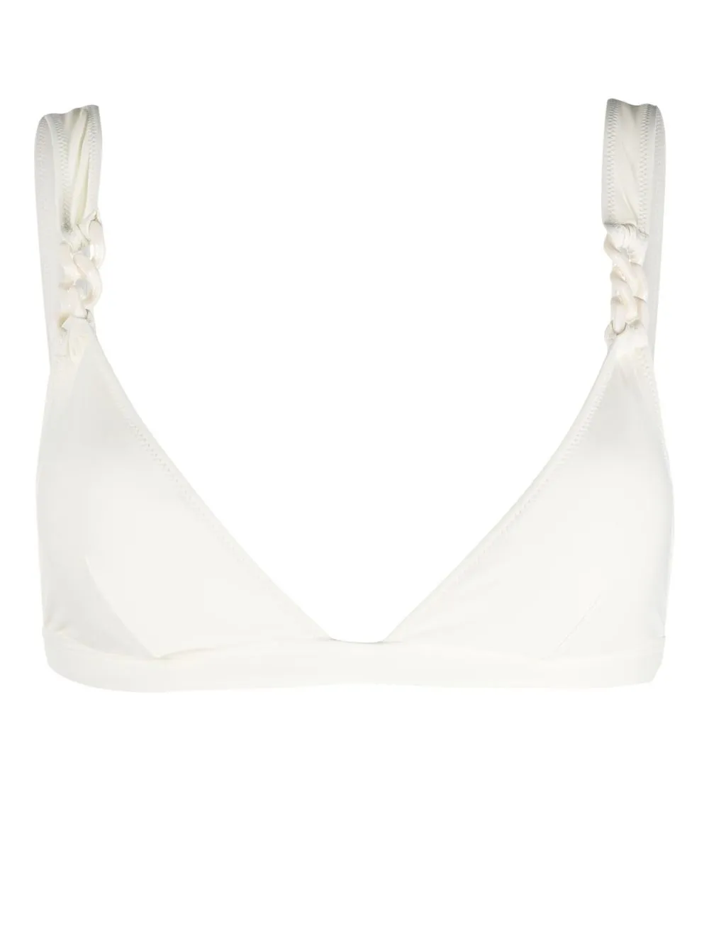 

Stella McCartney top de bikini con detalle de cadena - Blanco